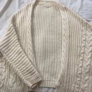 Cream LA Hearts Knitted Cardigan